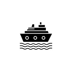 Obraz premium Cruise Ship icon isolated on white