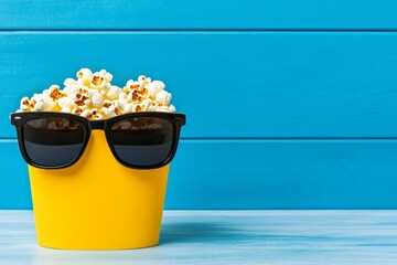 A flyer for a movie night event, featuring bold imagery, dramatic colors, and popcorn graphics