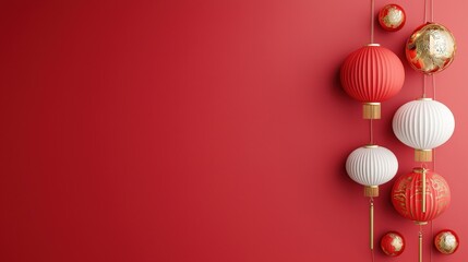 Red Lanterns Decoration for Festive Celebrations