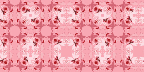 Floral abstract seamless pattern. Vector design for different surfaces. Stock illustration. 