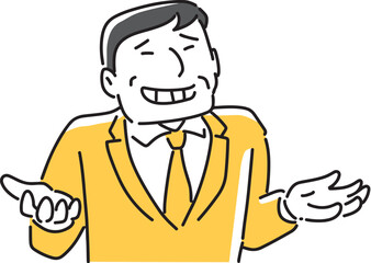 にやけながら否定してくる男性社員