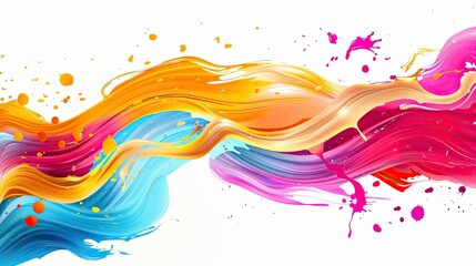 Vibrant abstract wave of colors representing creativity and energy.