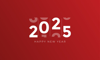Happy New Year 2025 Celebration Banner Design with 2025 Illustration on isolated gradient Background Countdown 2025. vector illustration.