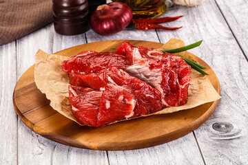 Raw beef meat for cooking