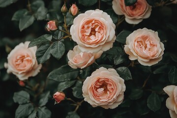 light pink roses, Generative AI