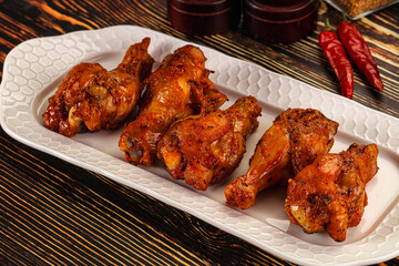 Hot and spicy Buffalo chicken wings