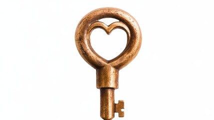 Heart-shaped key symbolizes love and connection.