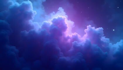 Fototapeta premium Space Gas Texture: Create a seamless texture that resembles clouds of interstellar gas with smooth color transitions, from dark blue to bright purple. 