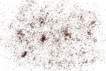 texture of coffee pulver isolated on white or transparent png