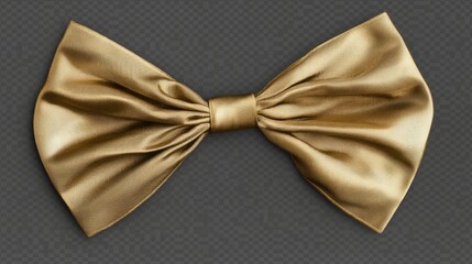 A luxurious gold ribbon and bow from a top-down view, set on a transparent background, perfect for premium design projects and celebrations