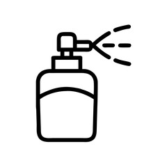 Perfume spray bottle line icon vector