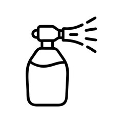 Perfume spray bottle line icon vector