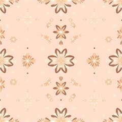 Rose Gold Floral Pattern: Elegant and sophisticated seamless pattern featuring delicate rose gold flowers on a blush pink background. Perfect for adding a touch of luxury to your designs. 