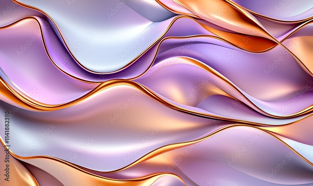 Poster Abstract Gradient Design with Flowing Multicolored Waves