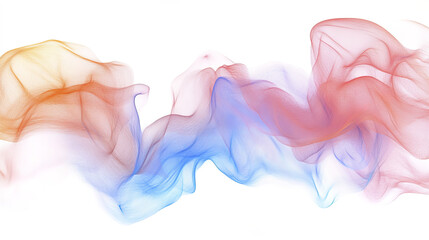 Obraz premium Soft pastel ink mesh gradient flowing in vibrant tones of orange and blue