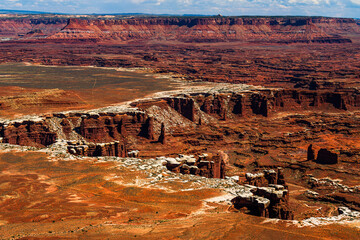 The desert area of the Island in the Sky District of Canyonlands national park in Utah USA.