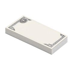 bancnote mockup on white background