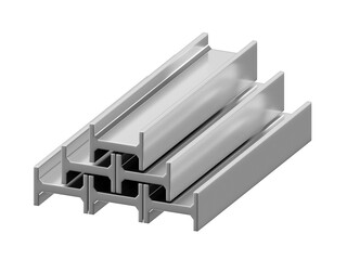 PNG Construction steel isolated on transparent 3d industry background of metal material factory...