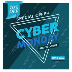 Cyber Monday Sale Advertisement Featuring Big Discount and Special Offer Information.
