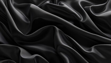 Obraz premium Dark Draped Fabric Shows Textured Surface