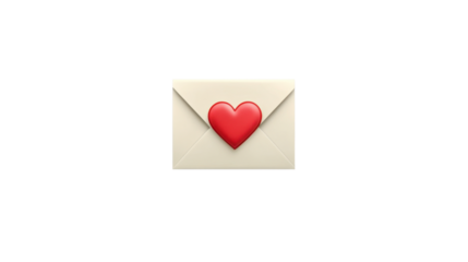 Romantic Heart Envelope Symbol Representing Love Letters and Affectionate Messages for Valentine’s Day or Special Occasions in a Minimalist Design