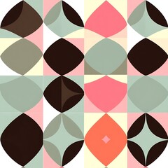 Mid-Century Modern Geometric Pattern 