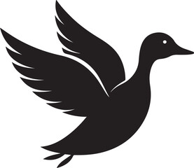 Obraz premium duck silhouette of a pigeon
