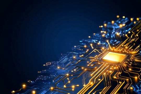 A tech startup flyer with futuristic designs, gradient backgrounds, and sleek, modern typography