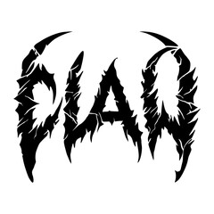 claw black metal fashion sticker t shirt music vector illustration template design