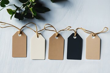 Elegant Price Tags Mockup for Stylish and Professional Presentation