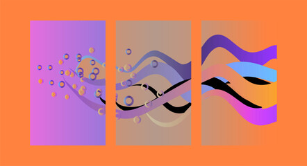 Creative covers, layouts for posters concept in modern minimal style for corporate identity, branding, social media advertising, promo. Modern