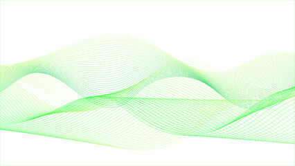 Soothing pastel yellow and green abstract background with wavy line. Abstract green wave lines on transparent background, 