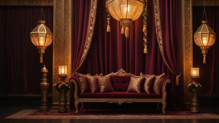 Fototapeta premium luxury chandelier in luxury hotel room