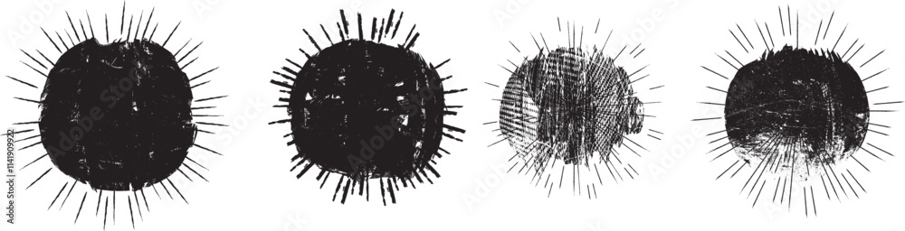 Poster collection of ink splashes for explosion effect .set of black spray paint effect .fireworks explosio