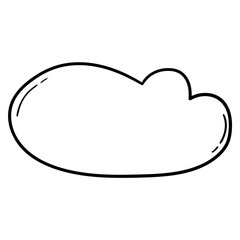Hand drawn doodle cloud on white background.