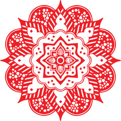 Beautiful flower art and mandala vector design