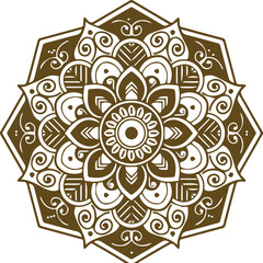 Beautiful flower art and mandala vector design