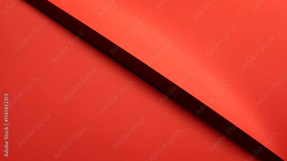 Poster minimalistic red background with geometric shapes and clean lines for design projects