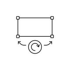 Orientation Change Outline Icon for screen orientation change.