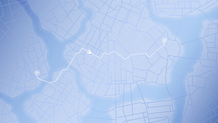 Fototapeta premium Path from point to the intended goal, destinations, signs. roads throughout map. Navigation mapping technology for obtaining data on distance of the path. Location track dashboard. Vector illustration