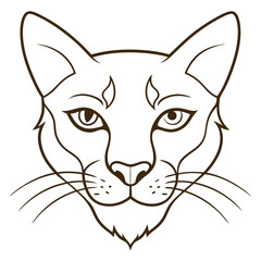 Obraz premium Fierce Leopard Face With Intense Expression