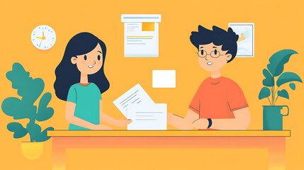 Insurance agent explaining policy details to a client 