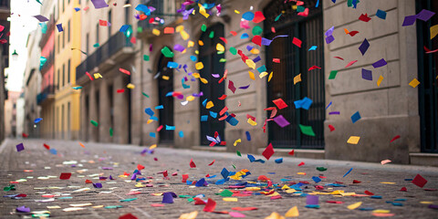 Fototapeta premium Multicolored confetti