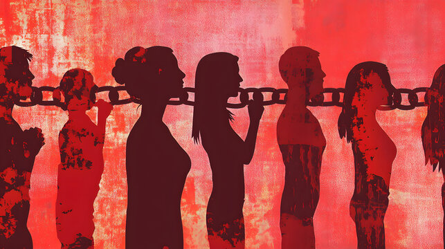 Human Trafficking Awareness Day, held on 11 January. National Slavery and Human Trafficking Prevention. Background, illustration, copy space, support, crime, freedom, awareness