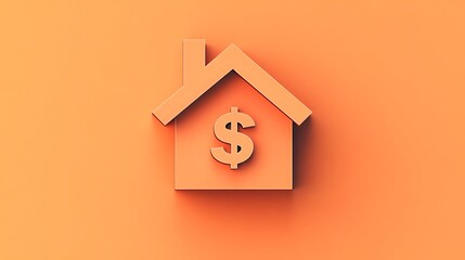 House icon with a dollar sign at the center, symbolizing home loan cost 