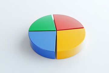 Minimalist pie chart with percentage labels on a white background 