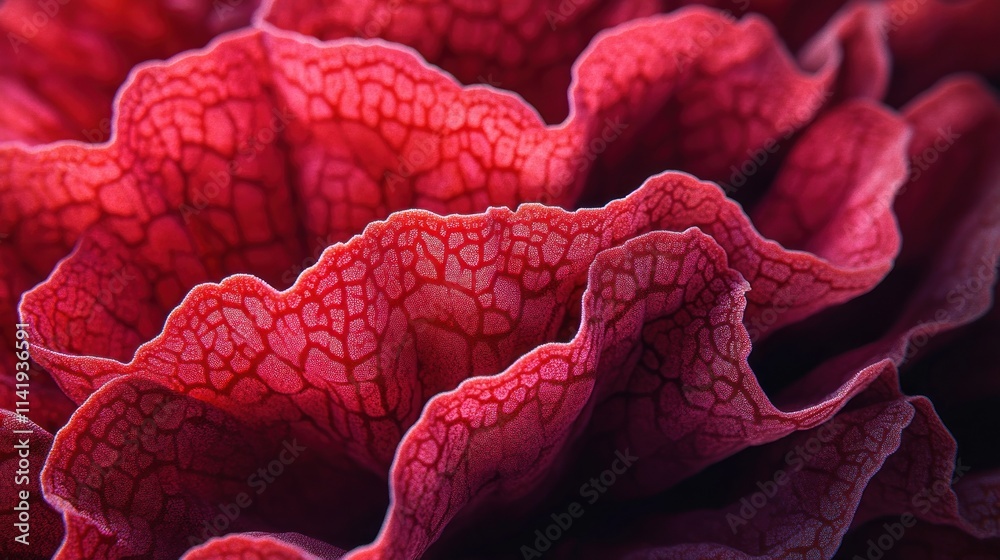 Aufkleber close-up red plant showing detailed textured pattern.