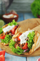 A traditional dish of Greece - gyros