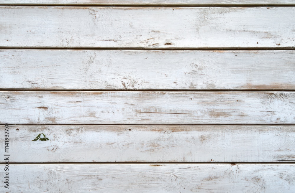 Poster white painted wood planks with visible texture and horizontal grain.