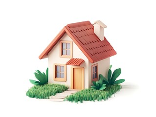 Home loan document with a house symbol at the top 